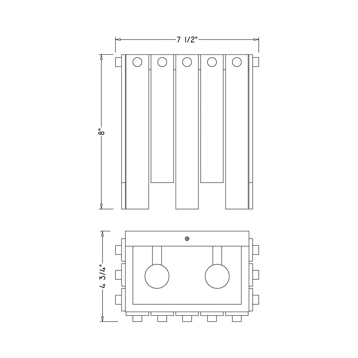 Viviana Wall Light - line drawing.