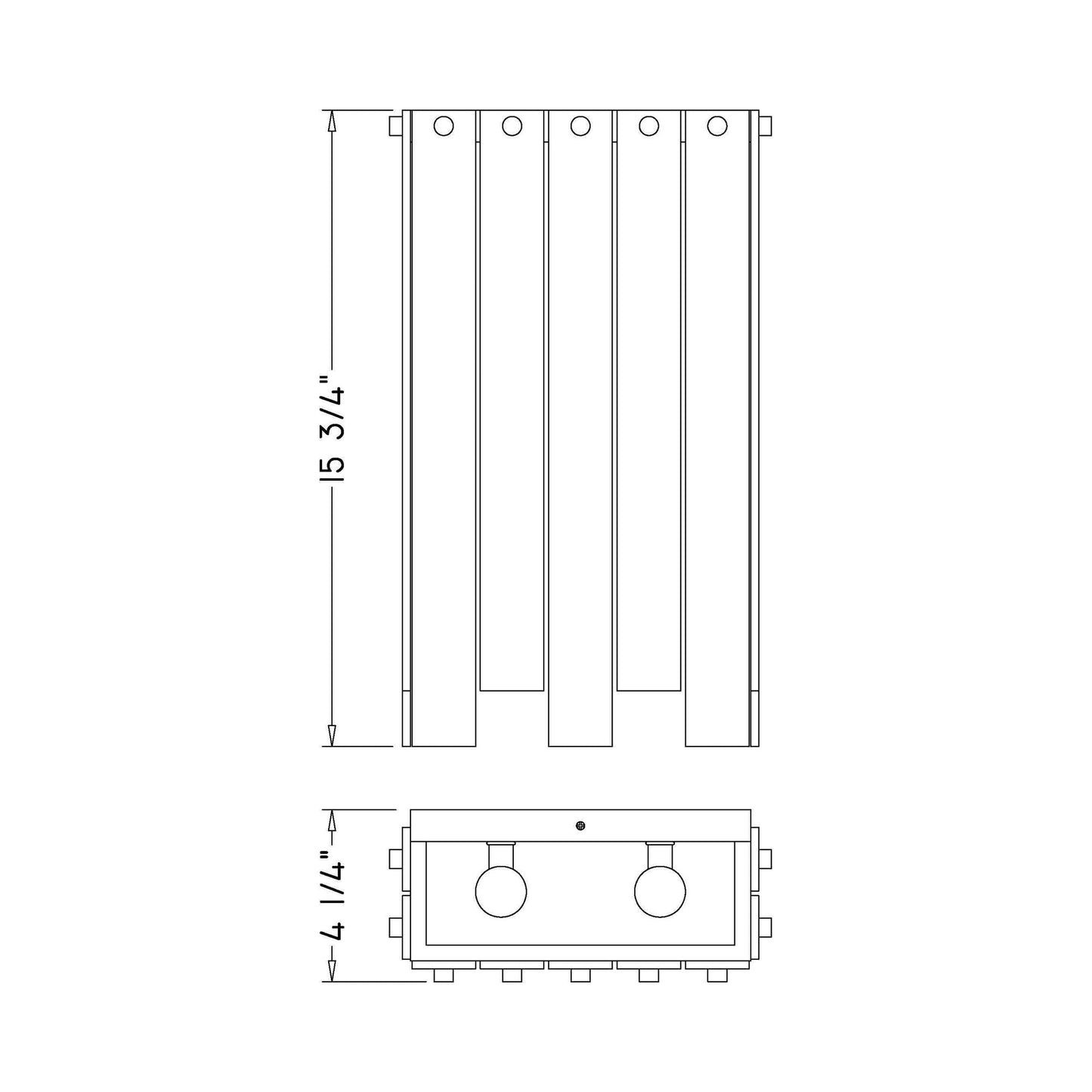 Viviana Wall Light - line drawing.