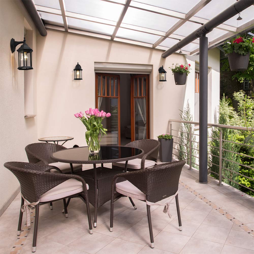 Waterdown Outdoor Lantern Wall Light in Outside Area.