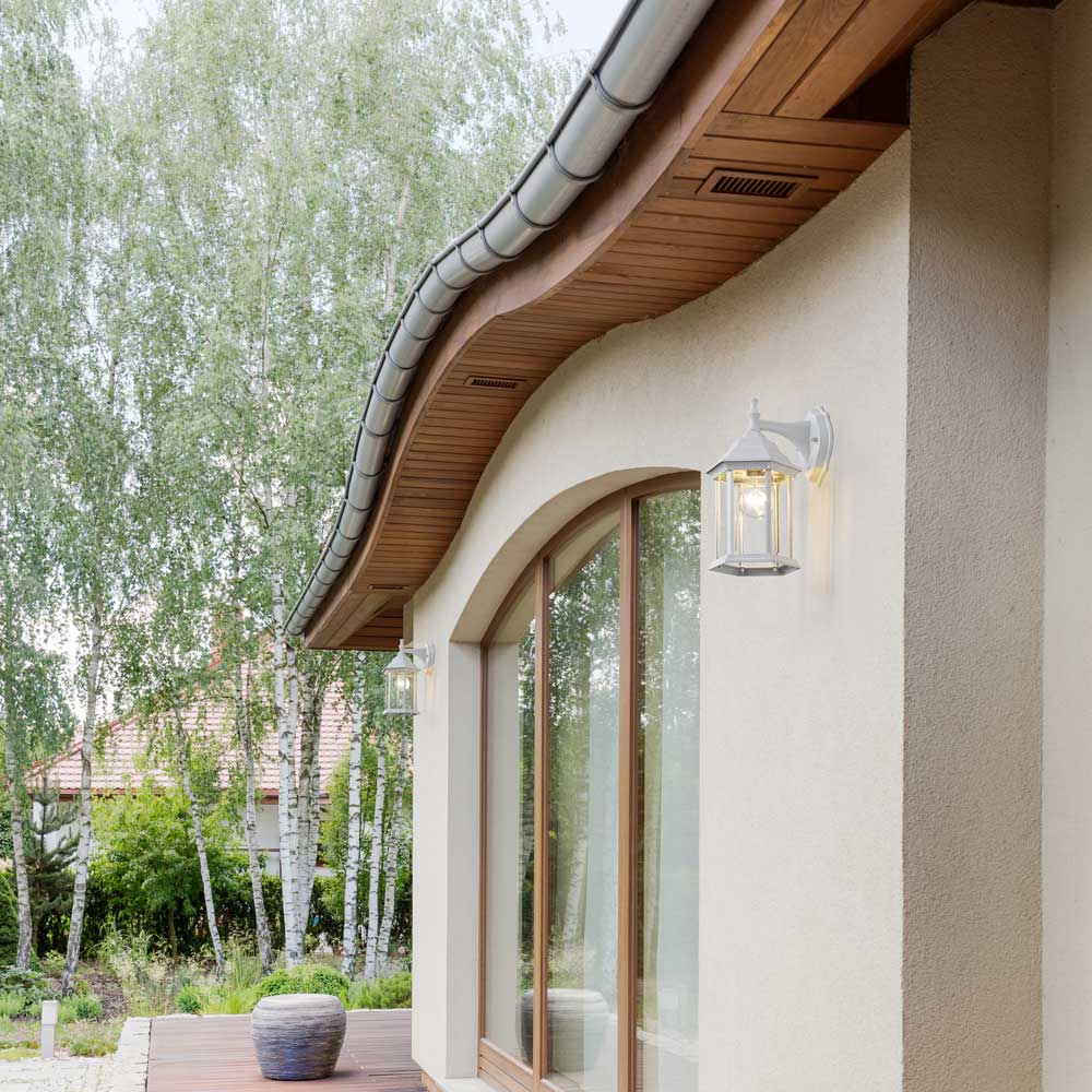 Waterdown Outdoor Lantern Wall Light in Outside Area.