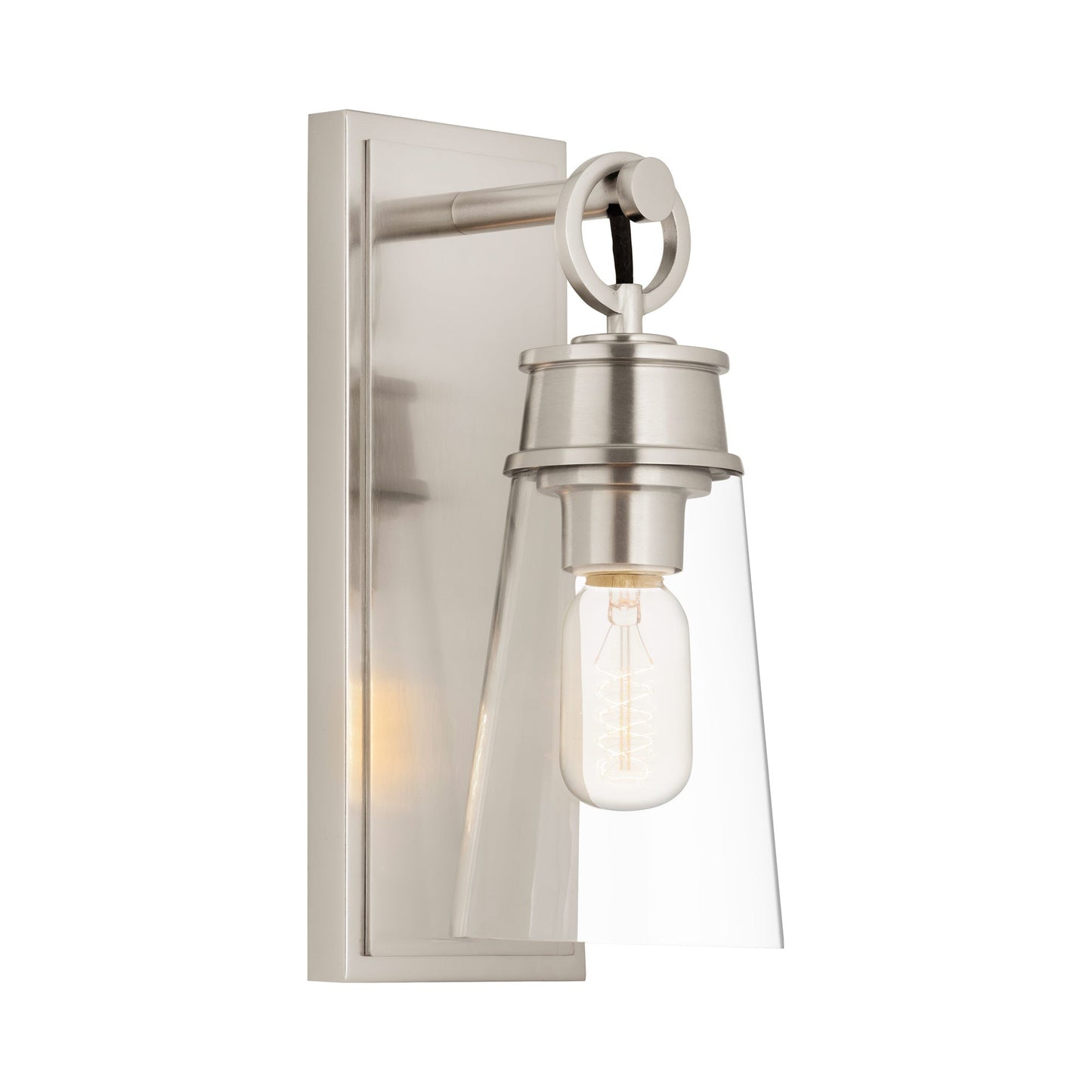 Wentworth Bath Wall Light in Brushed Nickel (12-Inch).