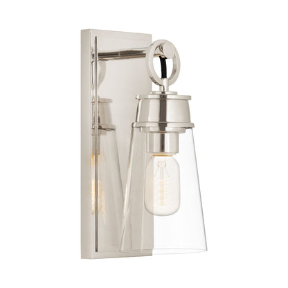 Wentworth Bath Wall Light in Polished Nickel (12-Inch).