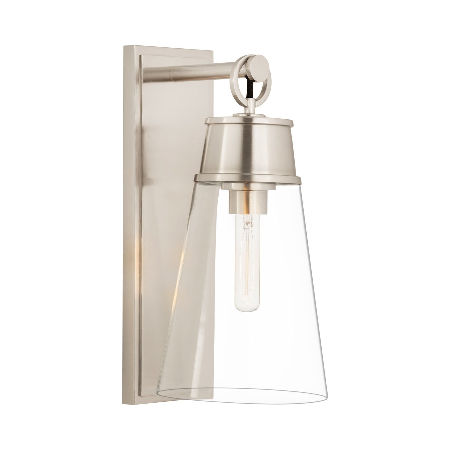 Wentworth Bath Wall Light in Brushed Nickel (16-Inch).
