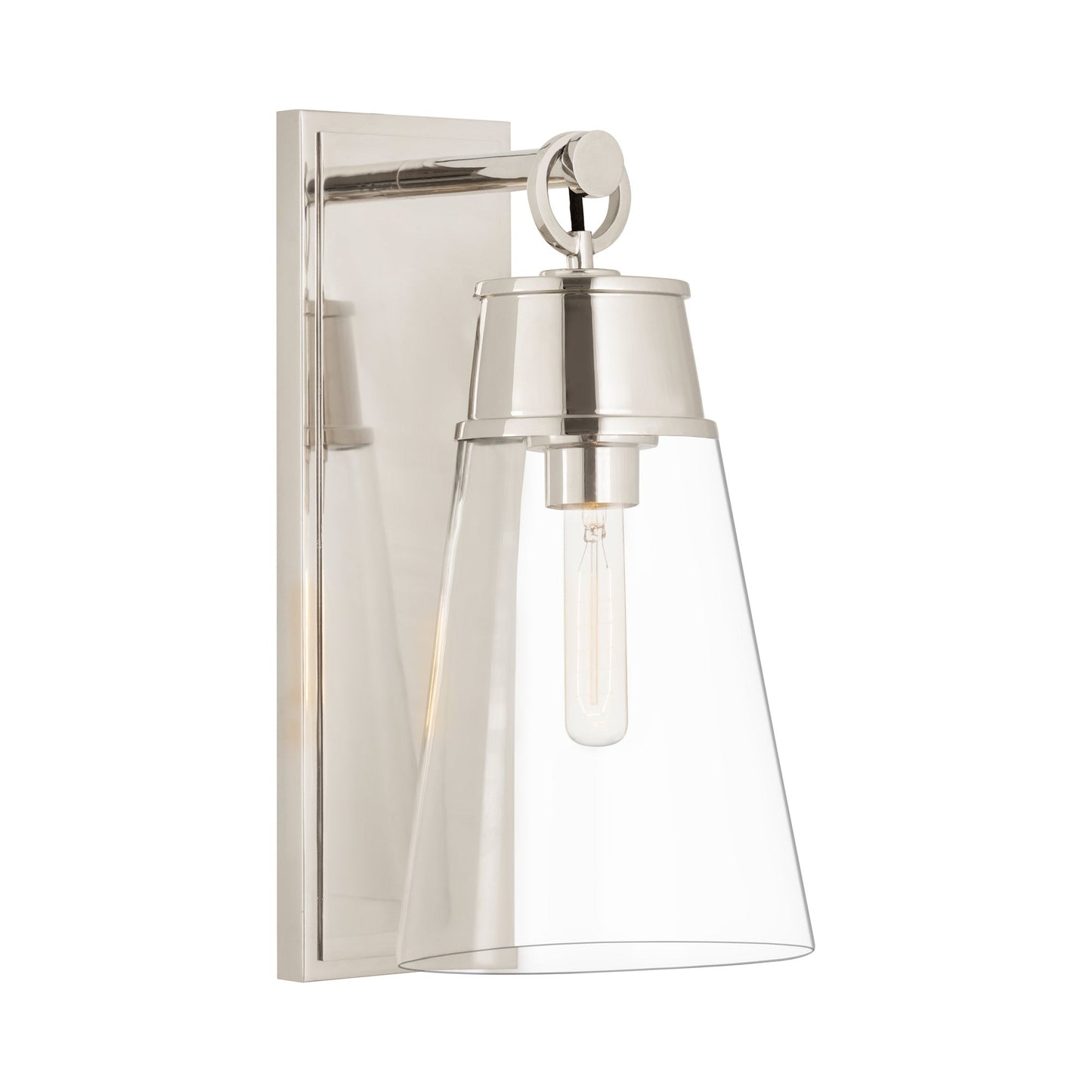 Wentworth Bath Wall Light in Polished Nickel (16-Inch).
