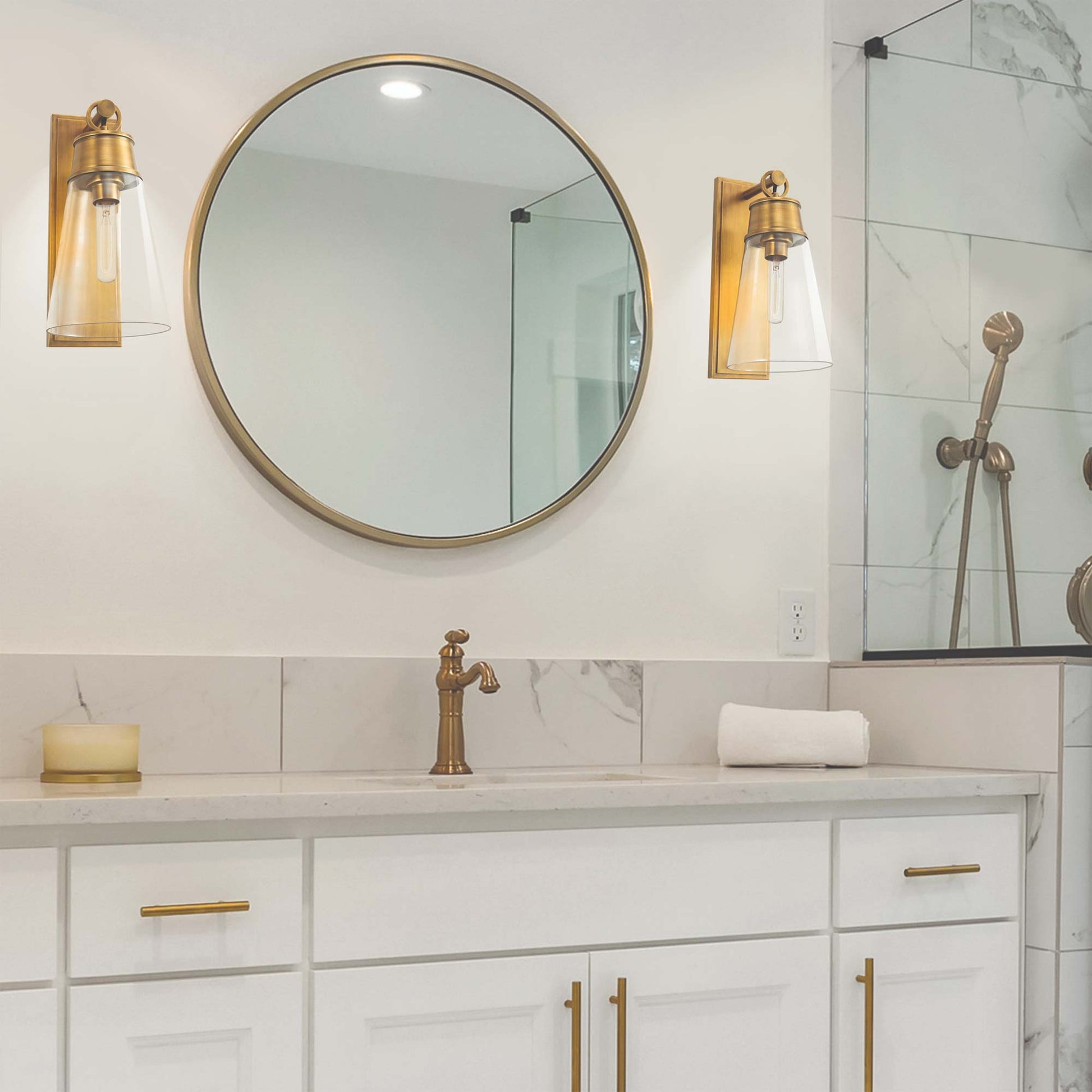 Wentworth Bath Wall Light in bath room.