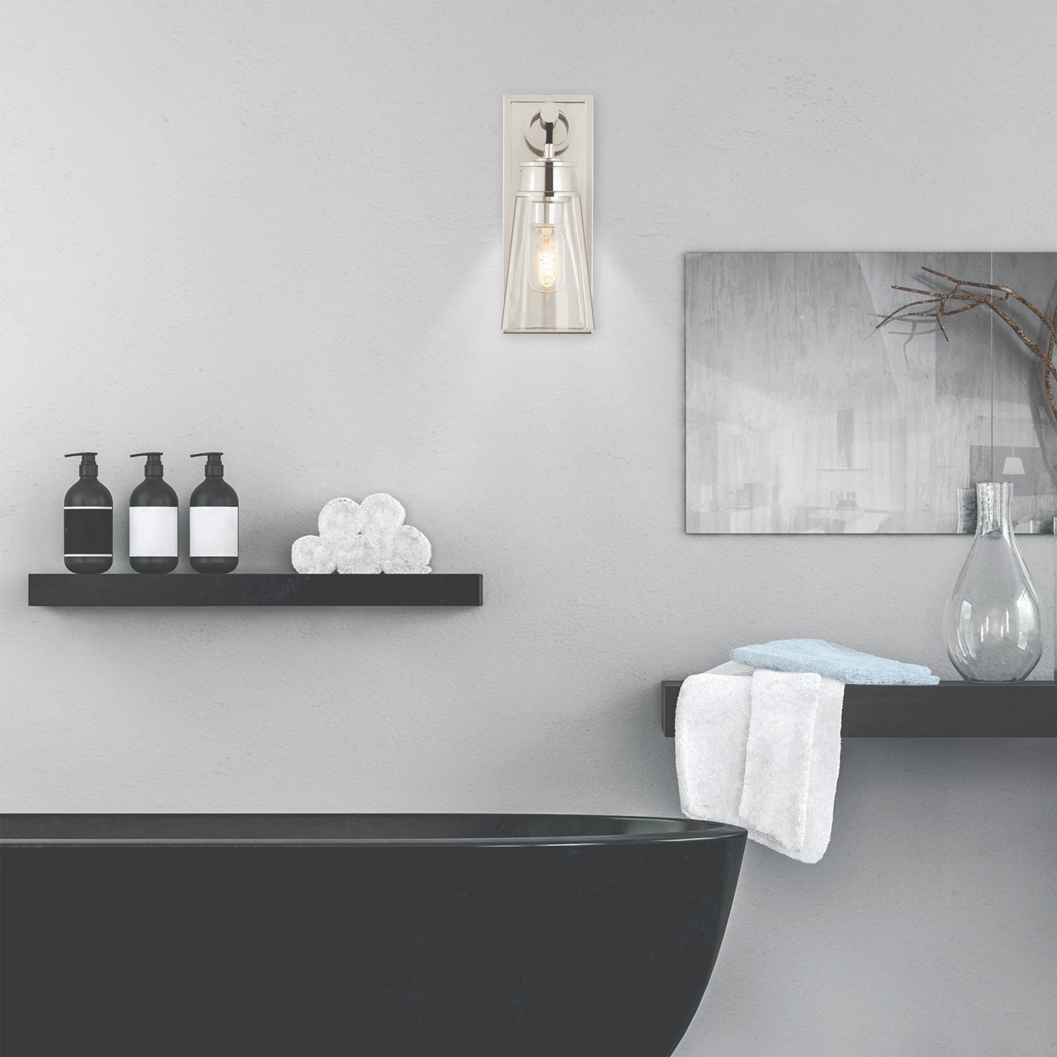 Wentworth Bath Wall Light in bath room.