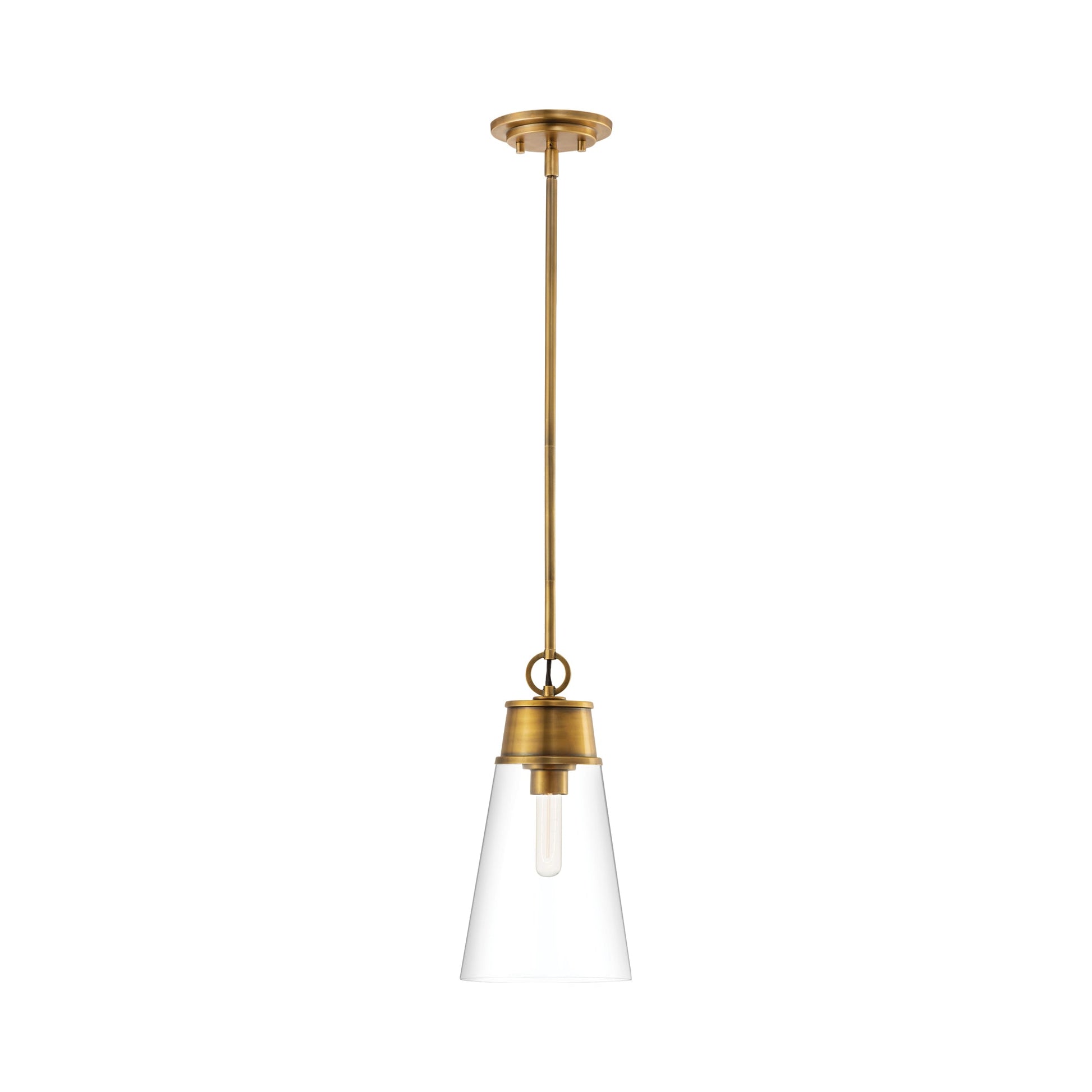 Wentworth Pendant Light in Rubbed Brass (7.5-Inch).