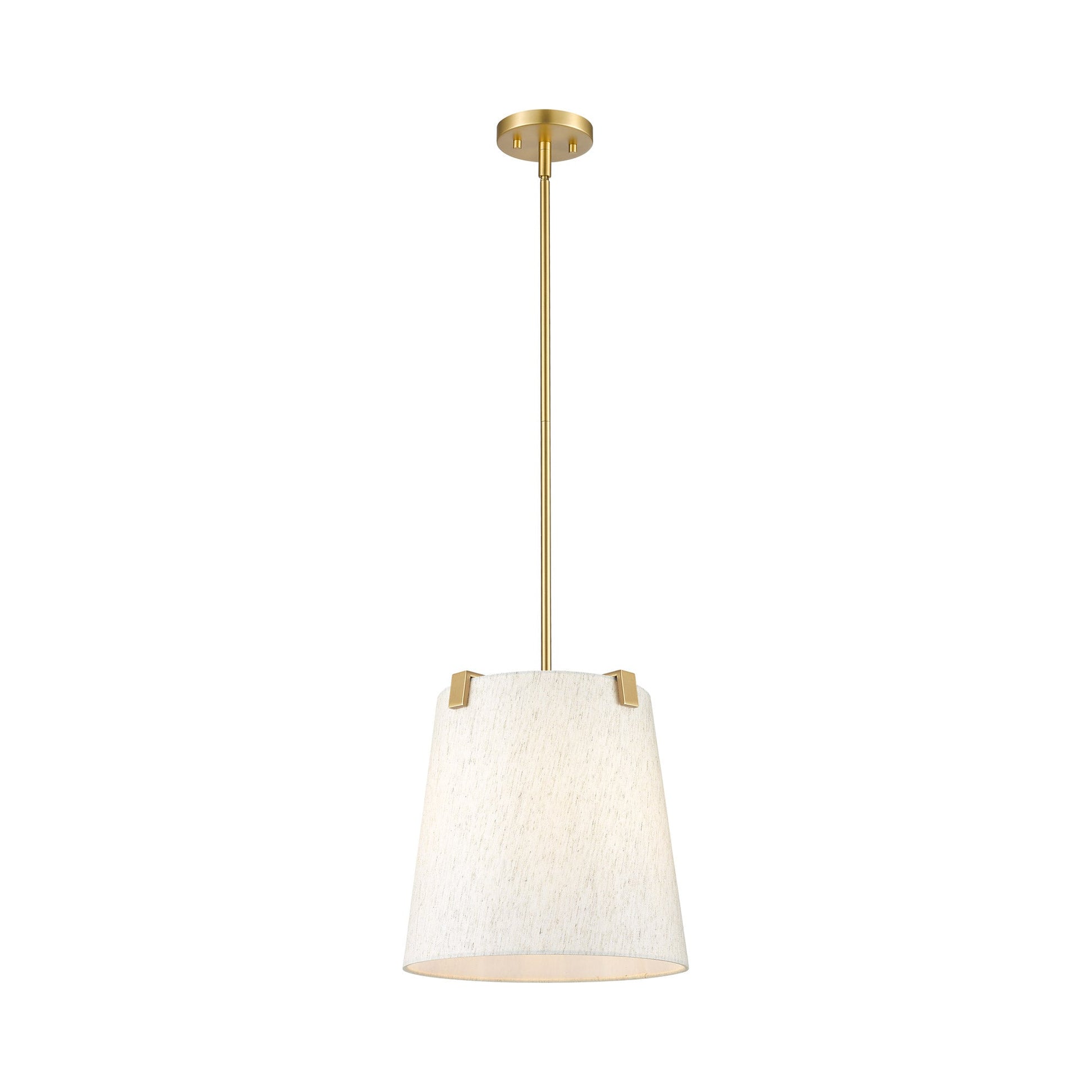 Weston Pendant Light in Modern Gold/Cream (13-Inch).
