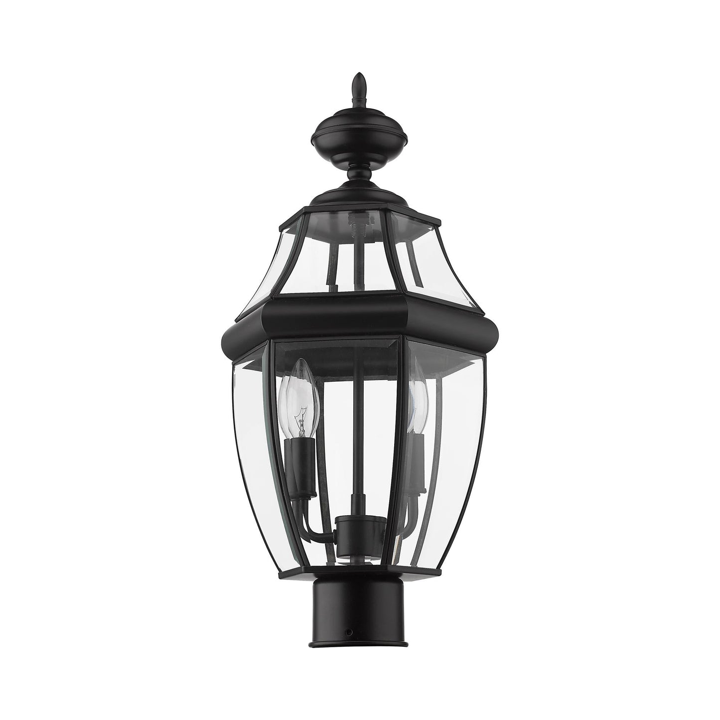 Westover Outdoor Round Post Light in Detail.
