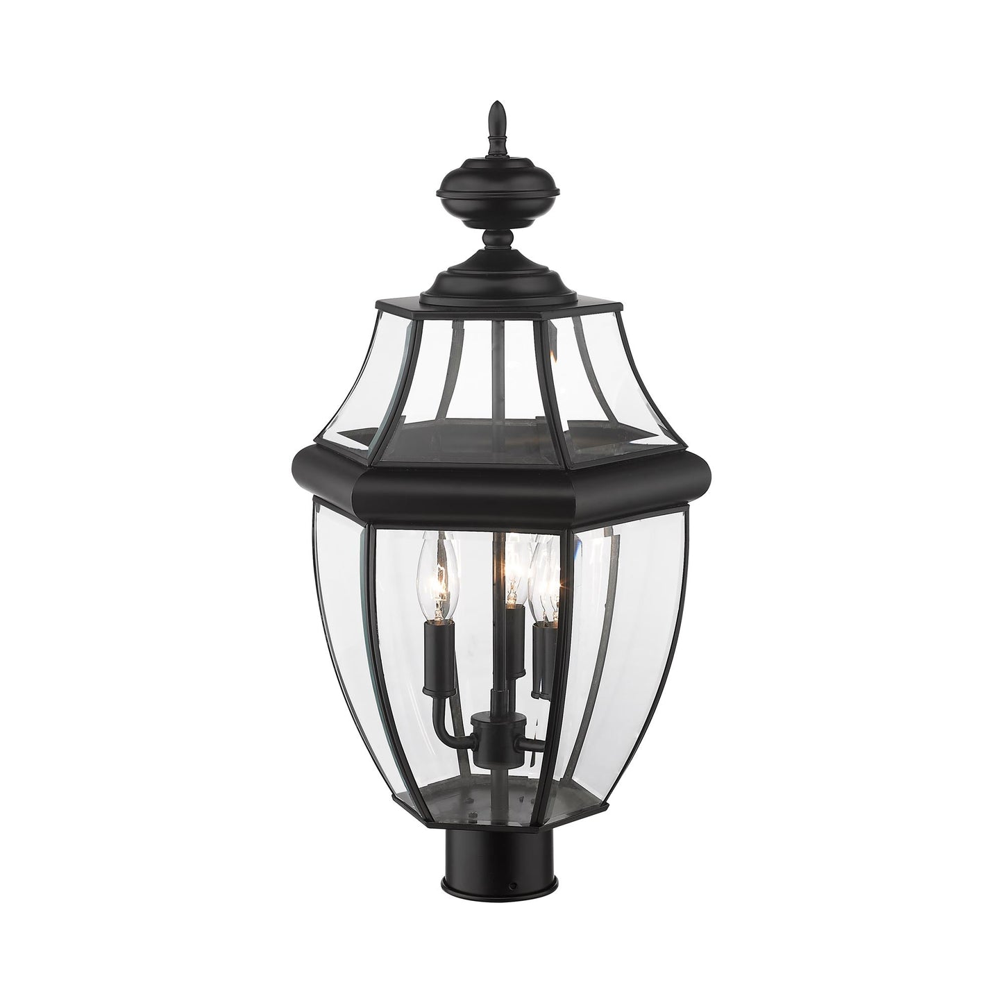 Westover Outdoor Round Post Light in Detail.