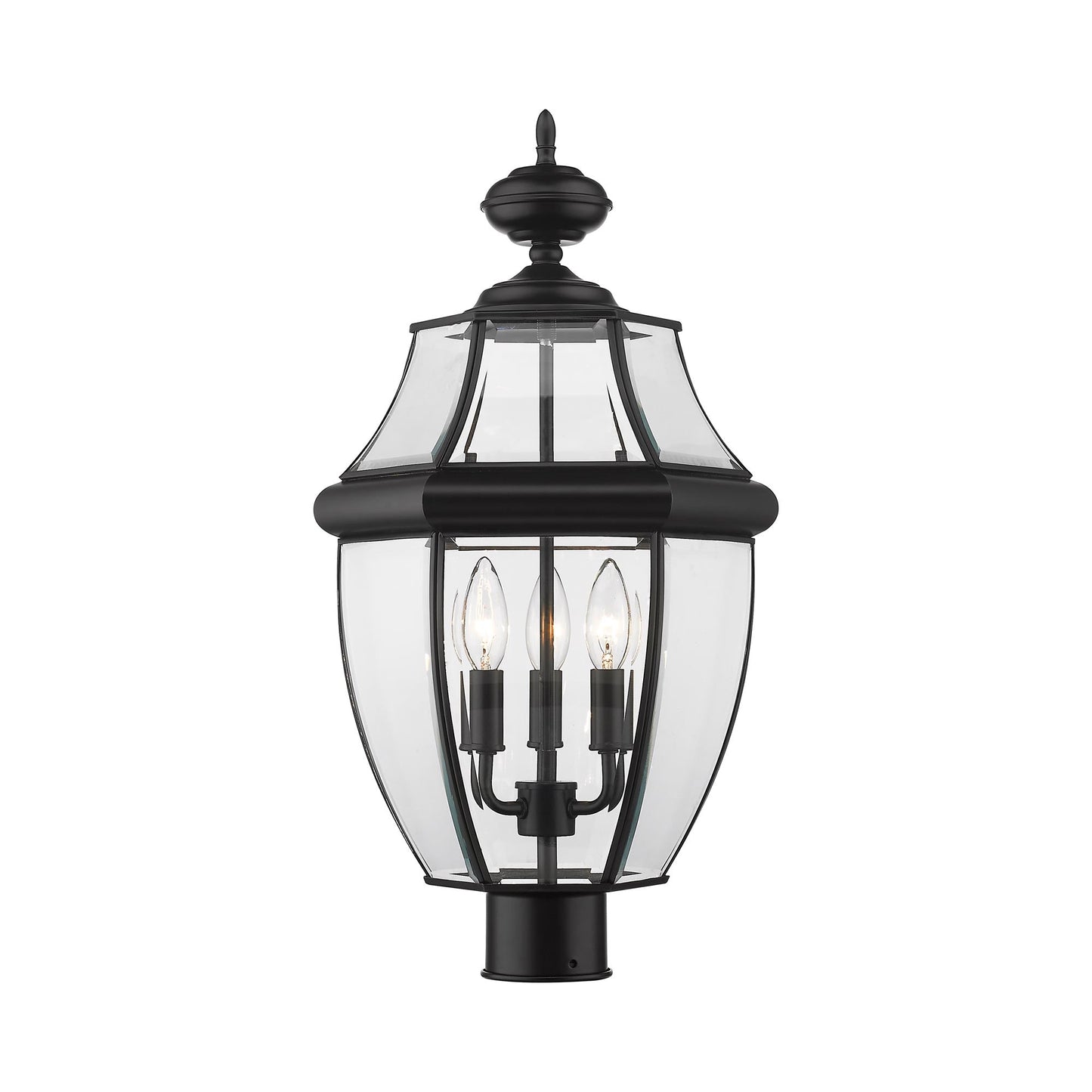 Westover Outdoor Round Post Light in Detail.