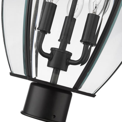 Westover Outdoor Round Post Light in Detail.