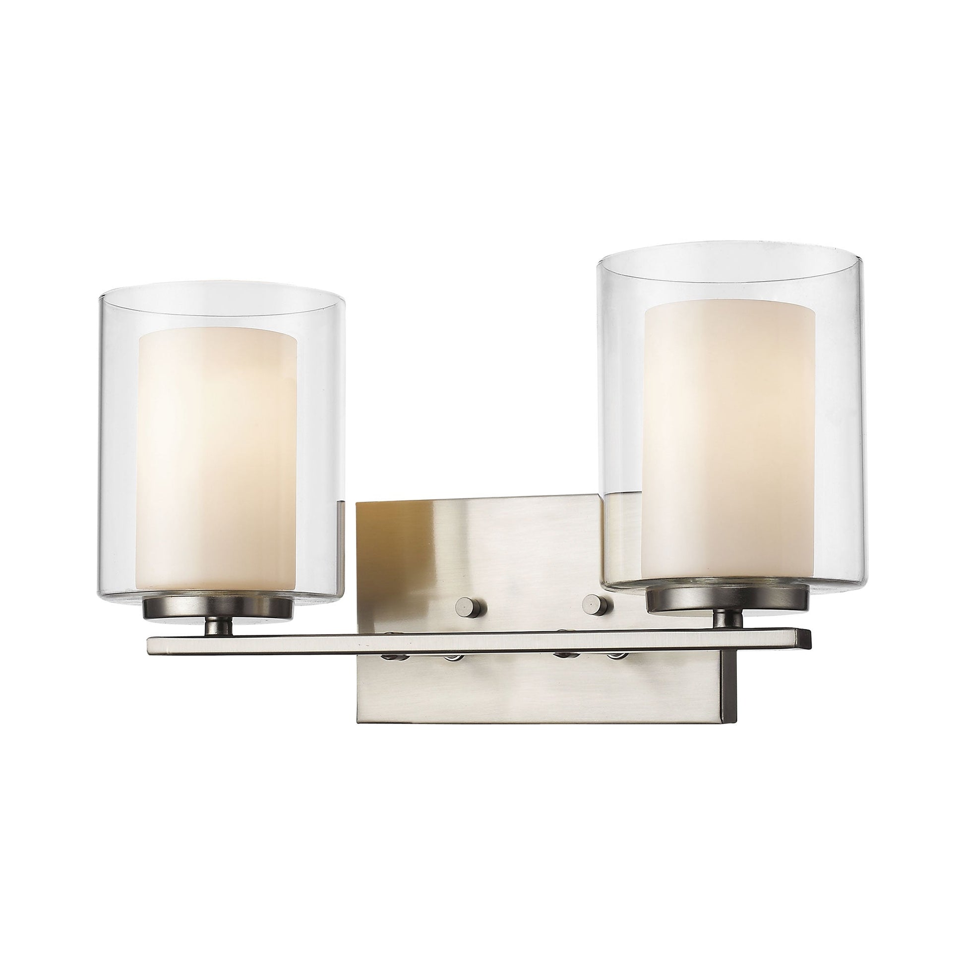 Willow Bath Vanity Light in Brushed Nickel (2-Light).