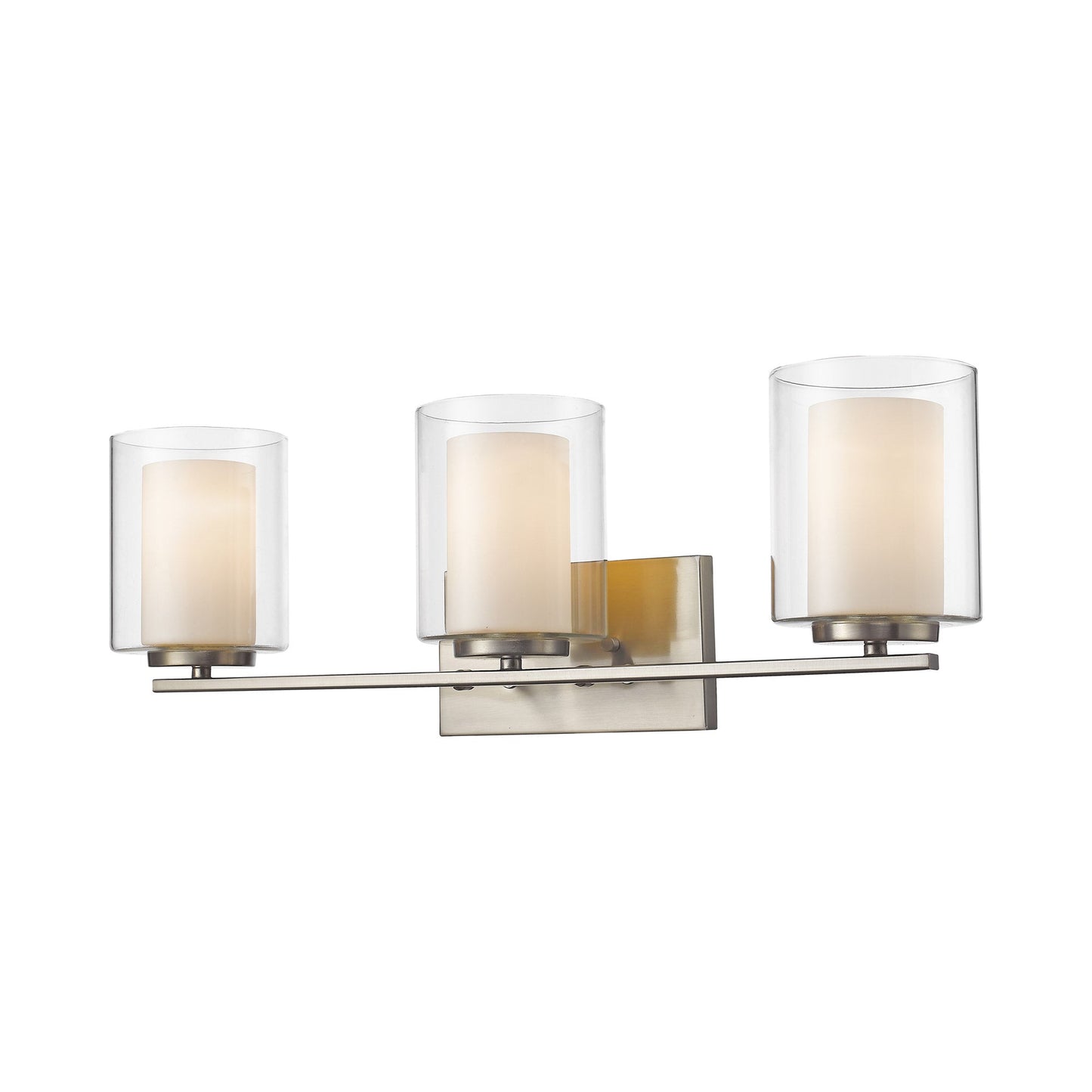 Willow Bath Vanity Light in Brushed Nickel (3-Light).