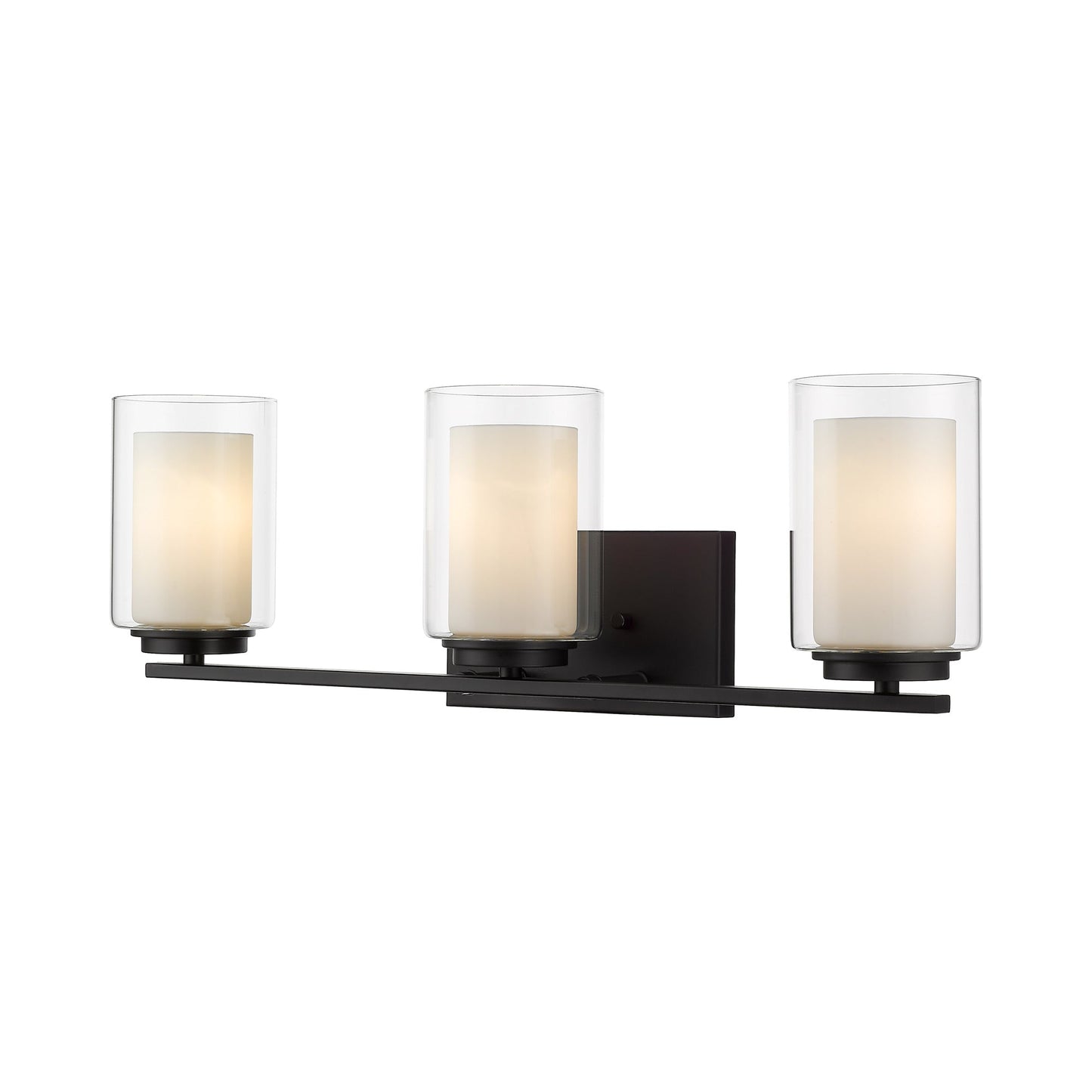 Willow Bath Vanity Light in Matte Black (3-Light).