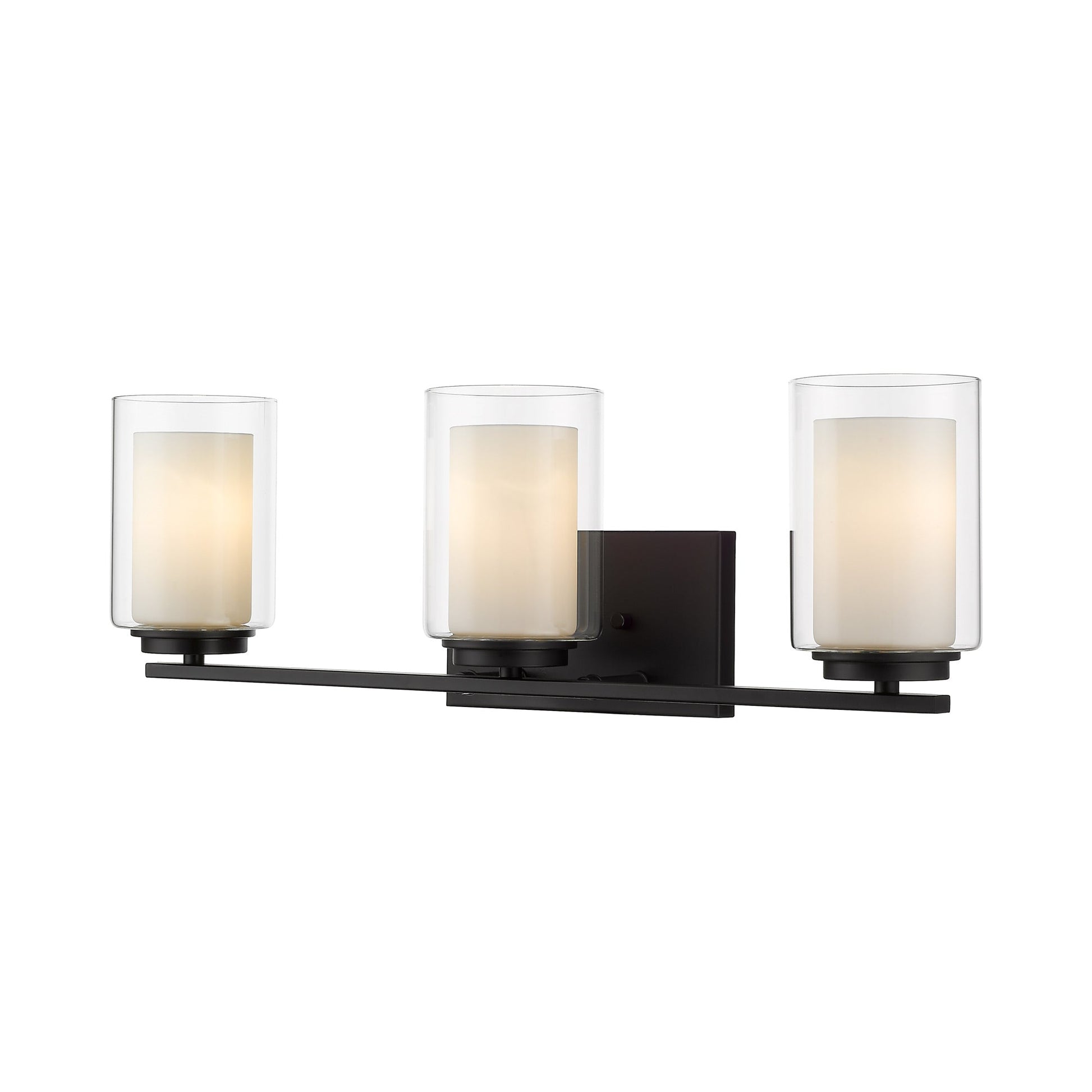 Willow Bath Vanity Light in Matte Black (3-Light).