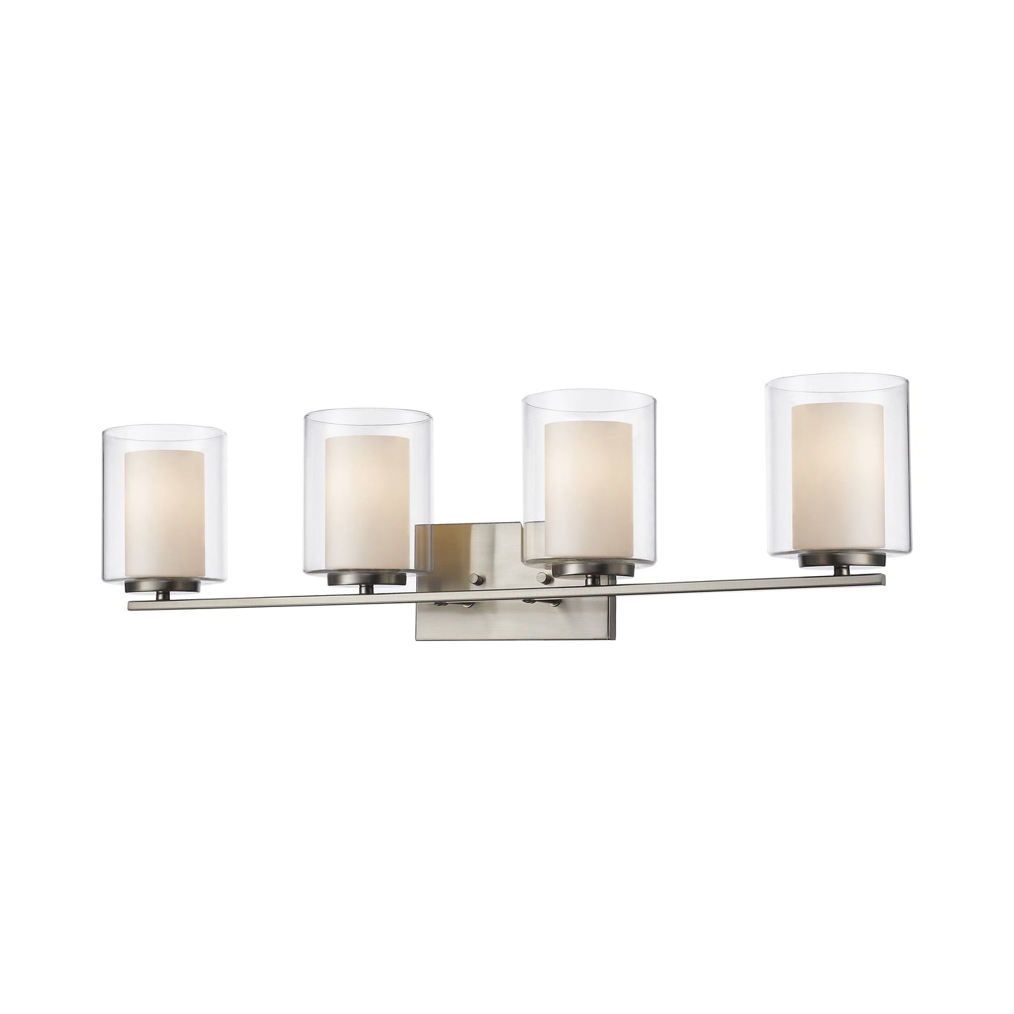 Willow Bath Vanity Light in Brushed Nickel (4-Light).