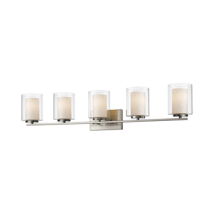 Willow Bath Vanity Light in Brushed Nickel (5-Light).