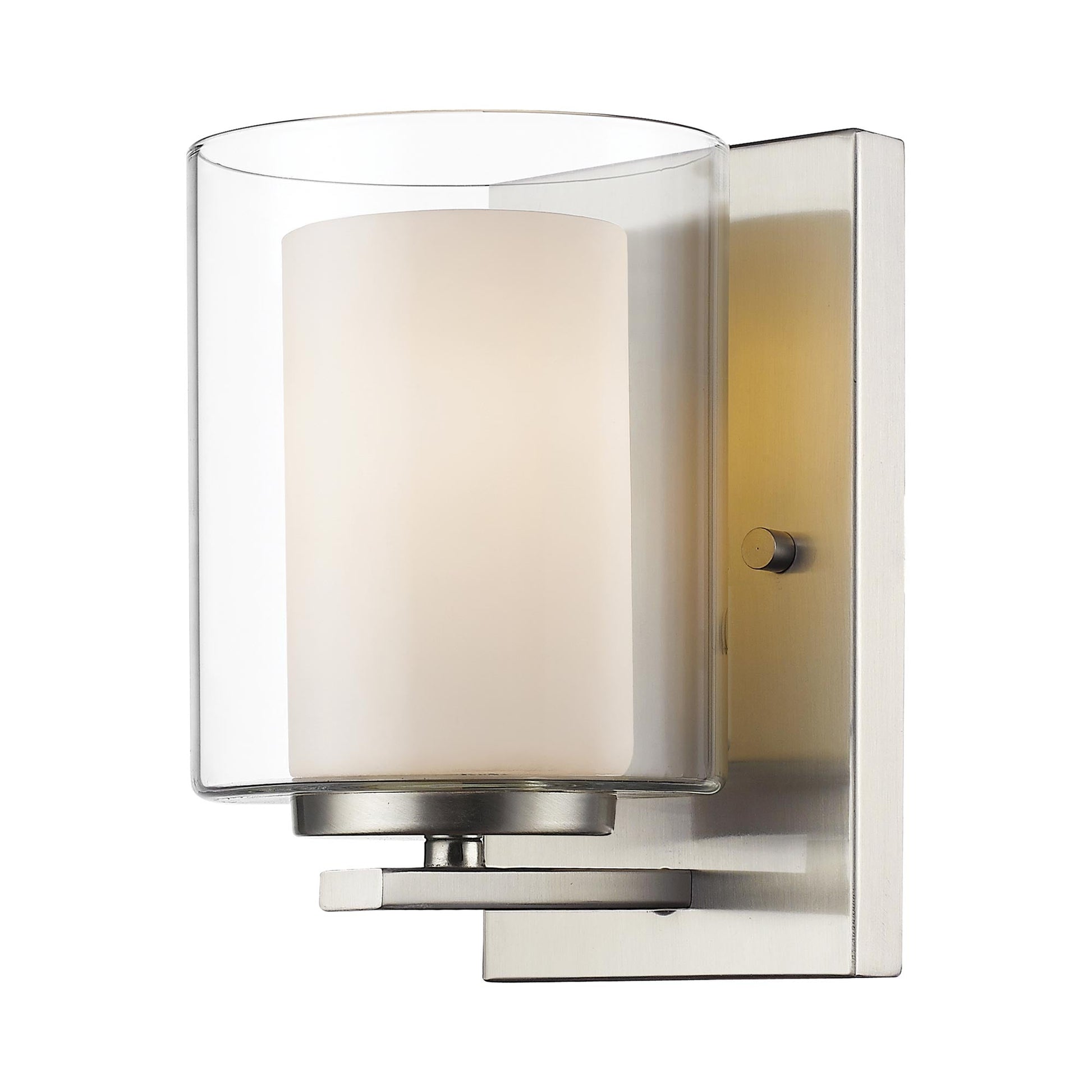 Willow Bath Wall Light in Brushed Nickel.