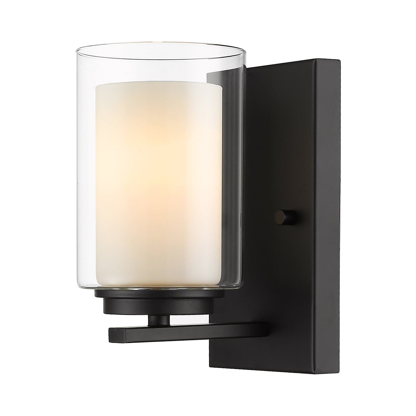 Willow Bath Wall Light in Matte Black.