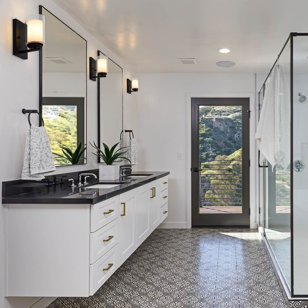 Willow Bath Wall Light in bathroom.