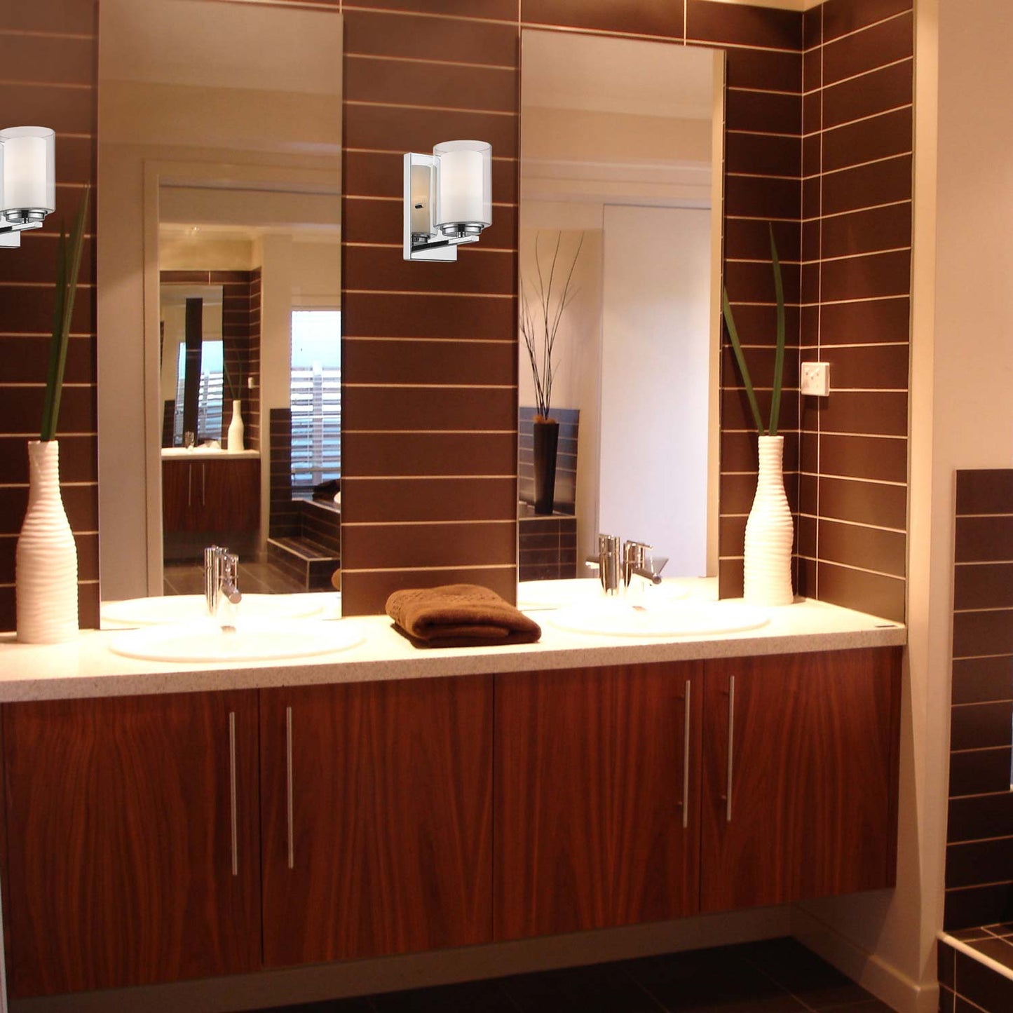 Willow Bath Wall Light in bathroom.