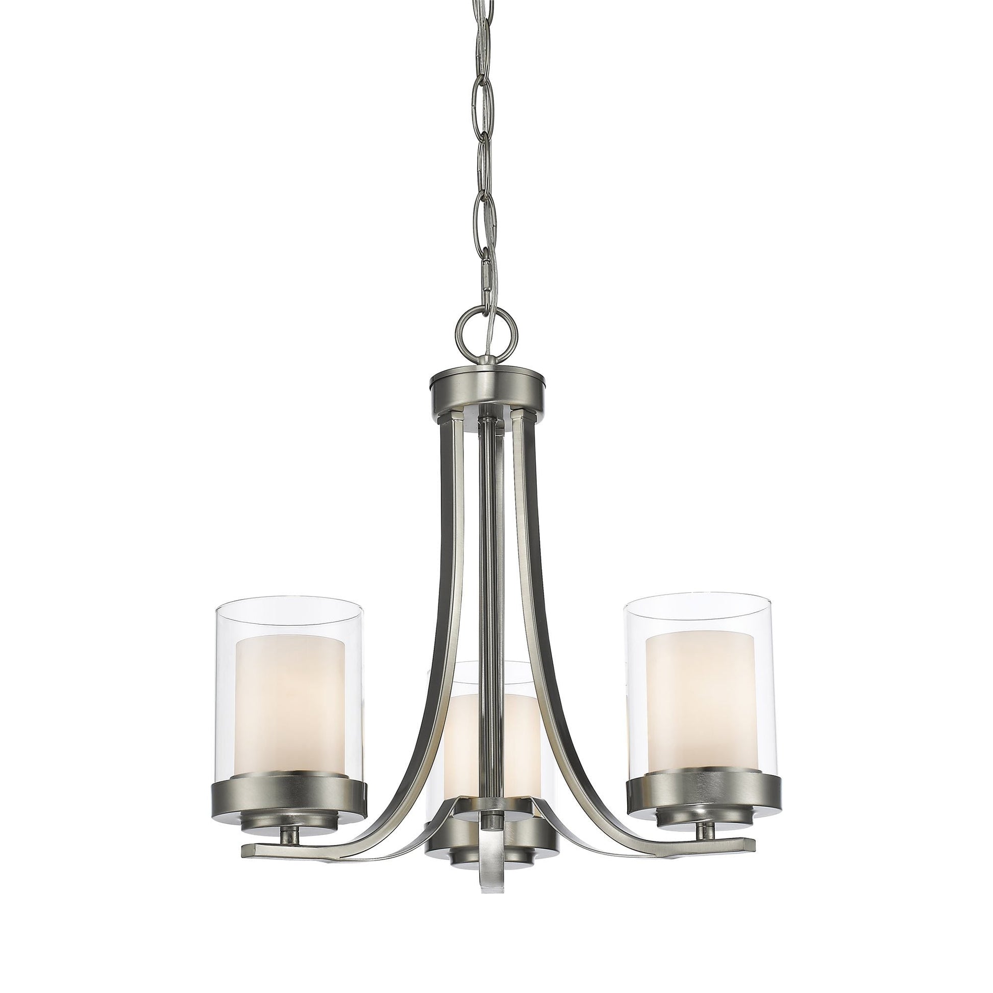 Willow Chandelier in Brushed Nickel (3-Light).