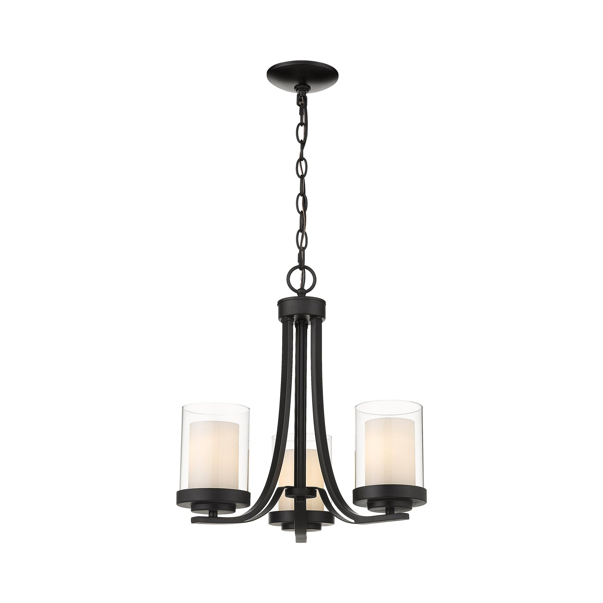 Willow Chandelier in Matte Black (3-Light).