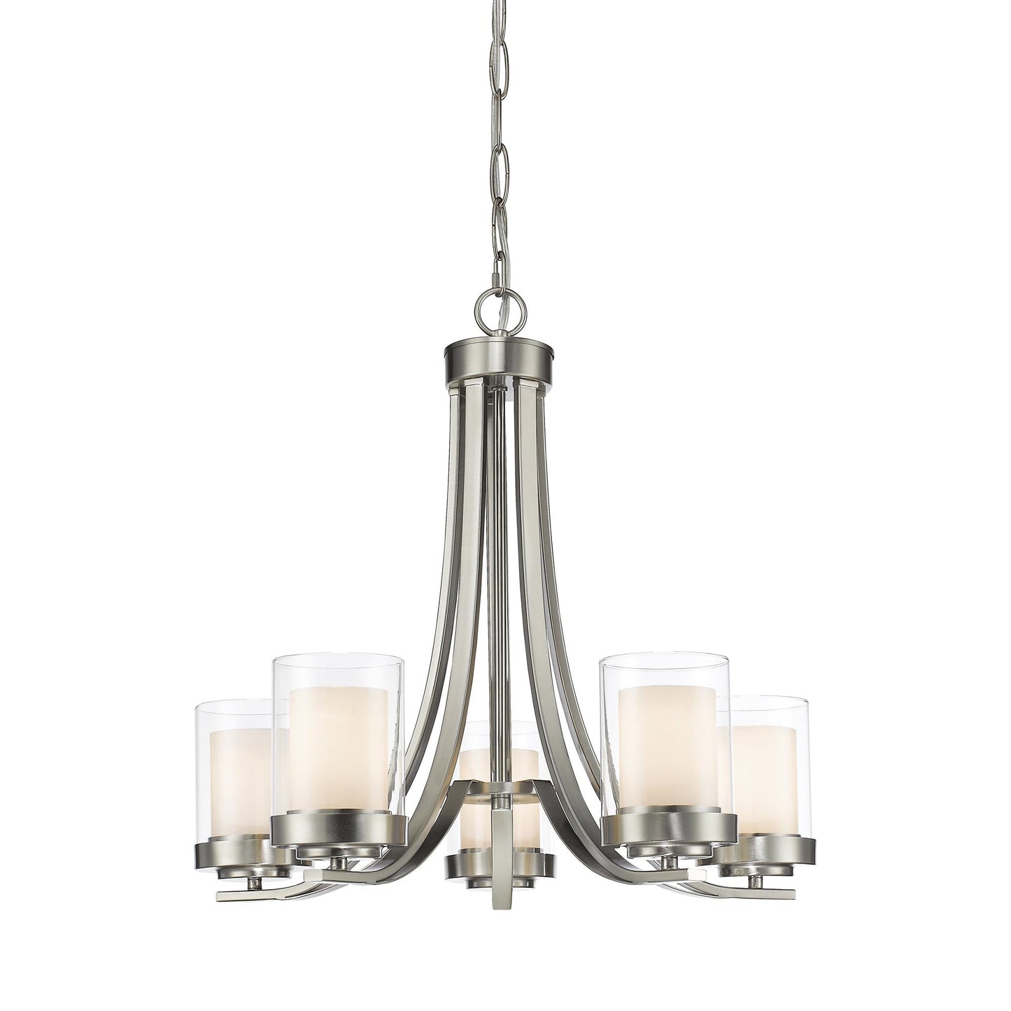 Willow Chandelier in Brushed Nickel (5-Light).