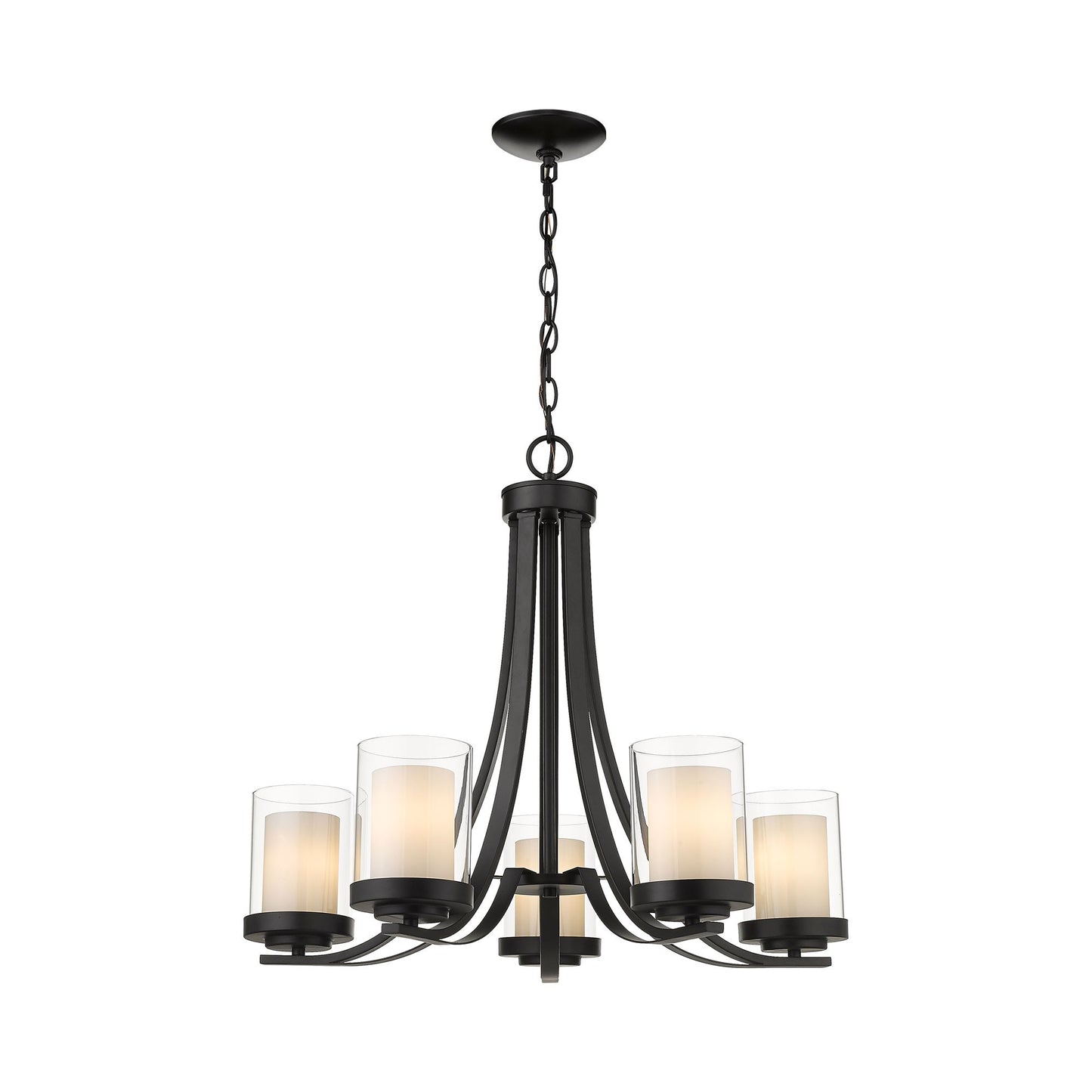 Willow Chandelier in Matte Black (5-Light).