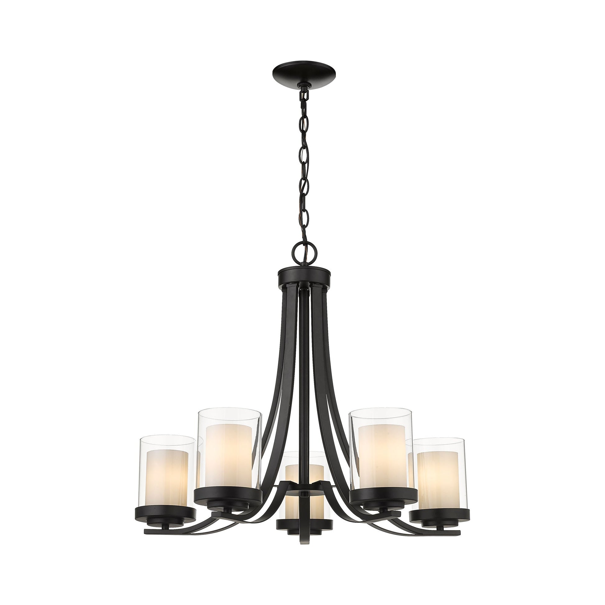 Willow Chandelier in Matte Black (5-Light).
