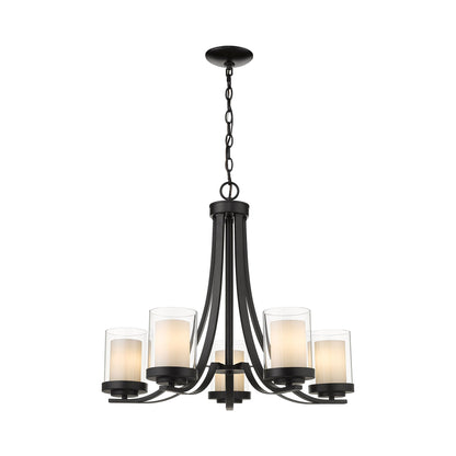 Willow Chandelier in Matte Black (5-Light).