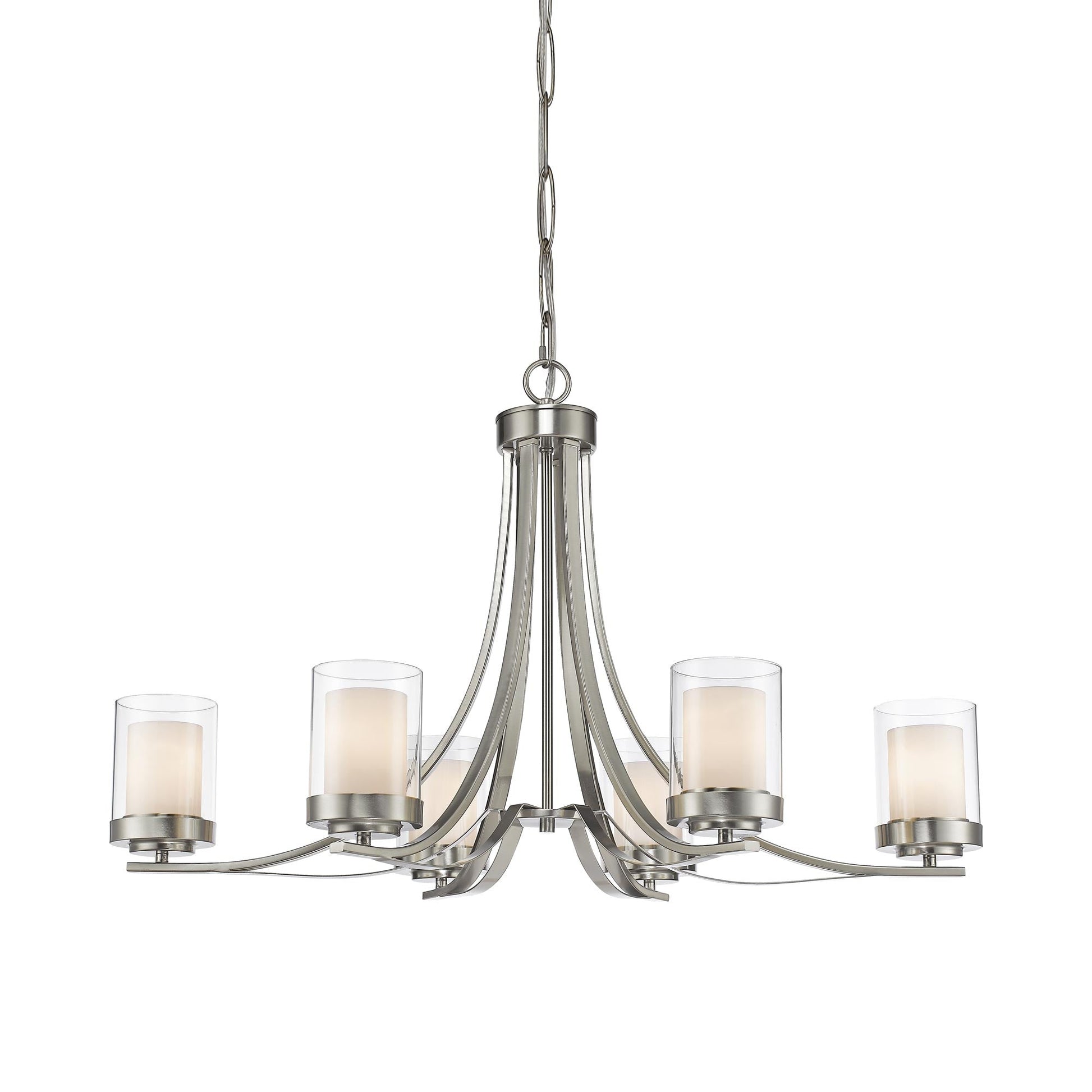 Willow Chandelier in Brushed Nickel (6-Light).