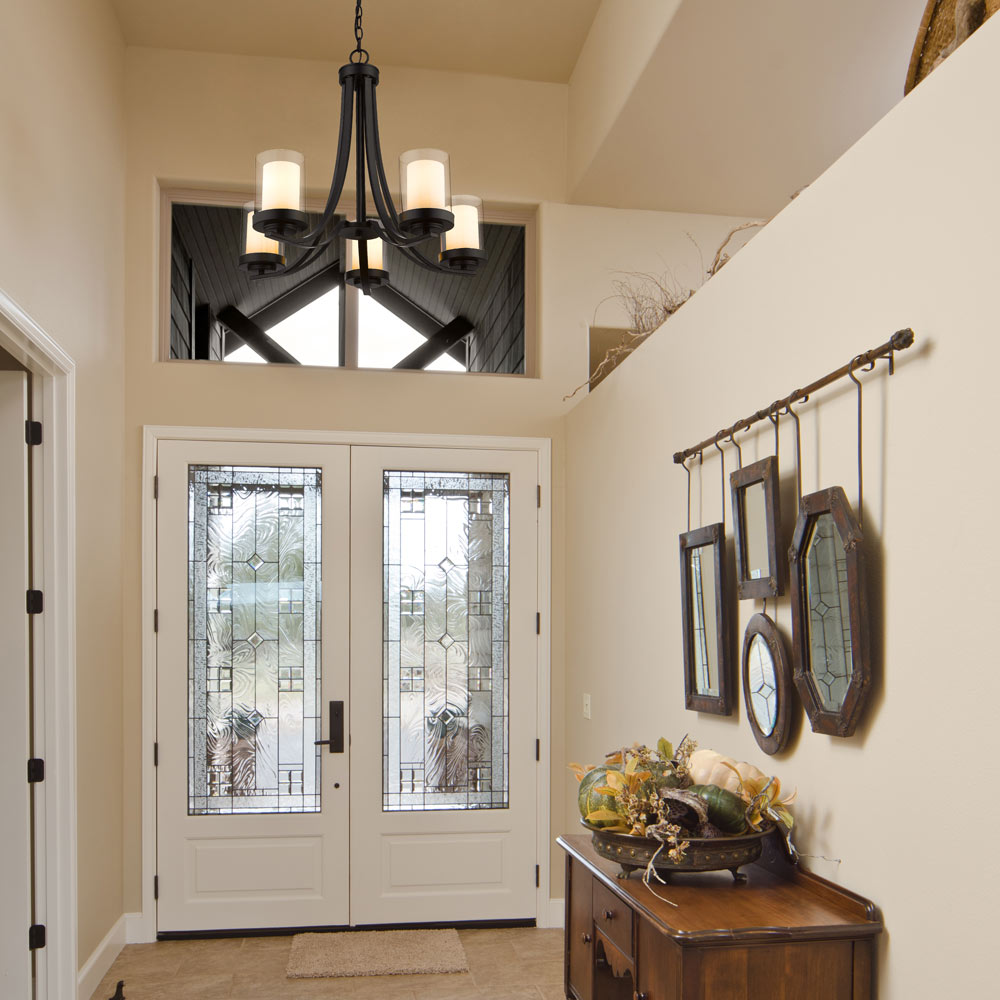 Willow Chandelier in hallway.