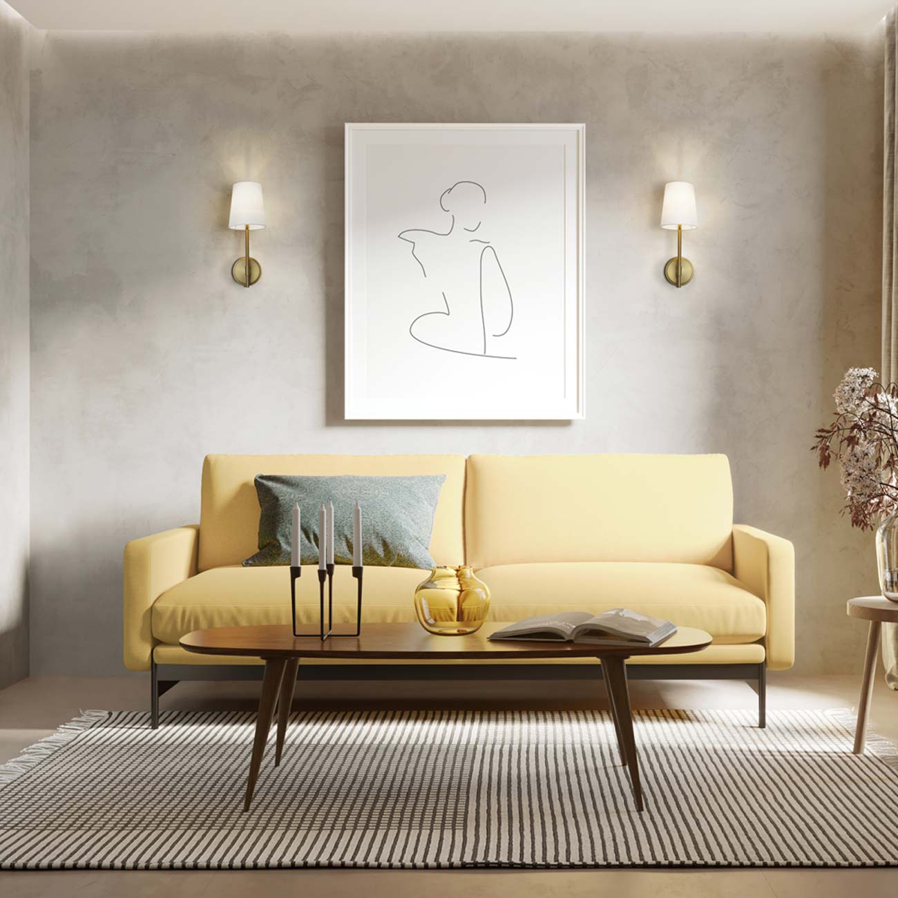 Winward Wall Light in living room.