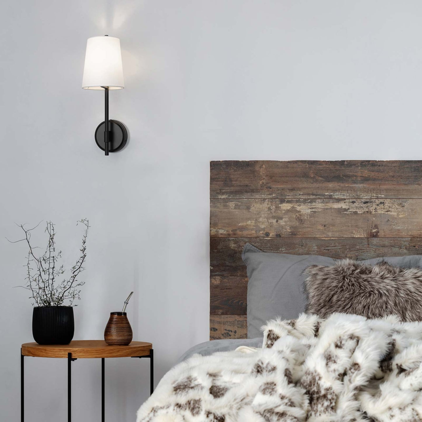 Winward Wall Light in bedroom.