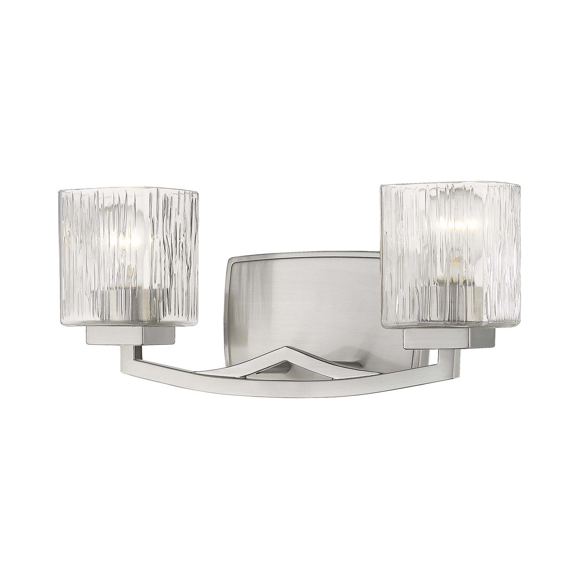 Zaid Bath Vanity Light in Brushed Nickel (2-Light).