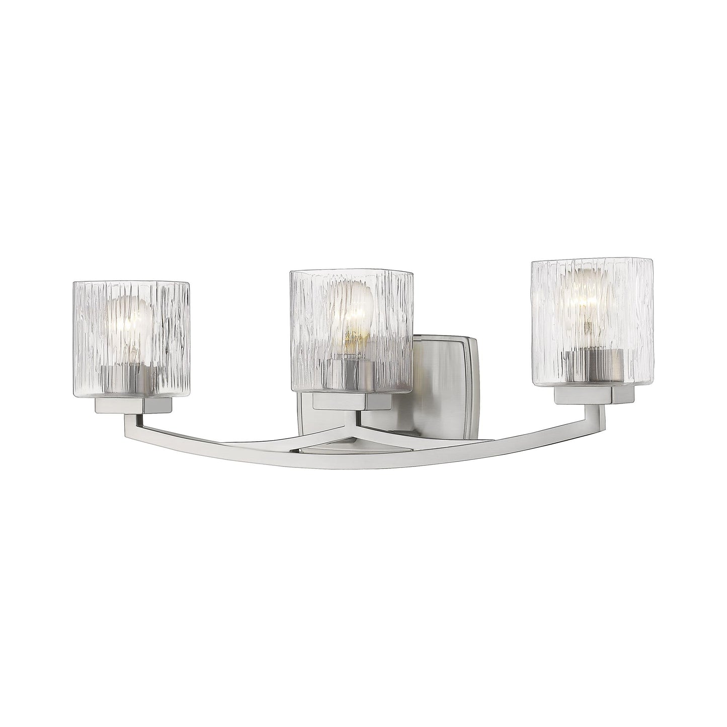 Zaid Bath Vanity Light in Brushed Nickel (3-Light).