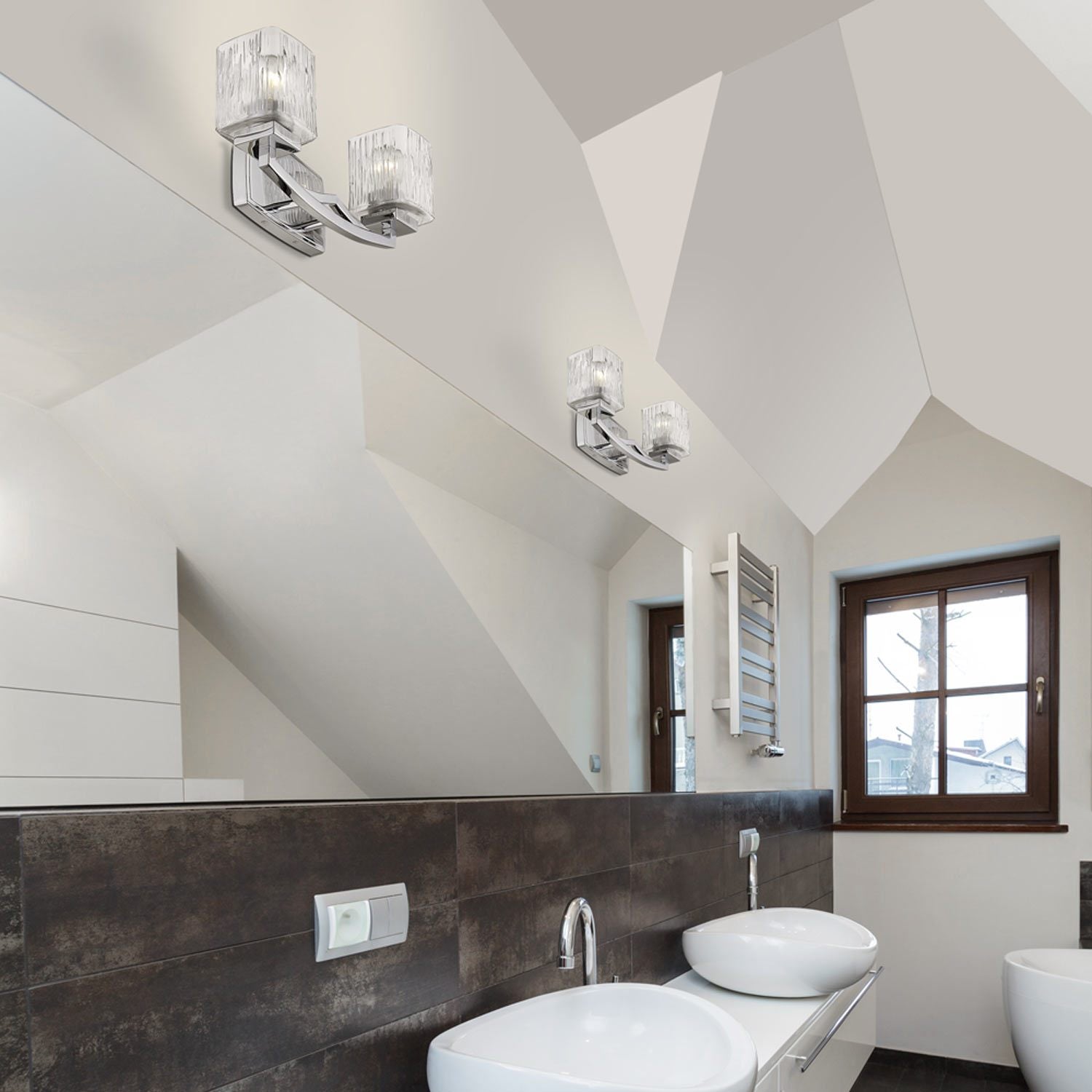 Zaid Bath Vanity Light in bathroom.