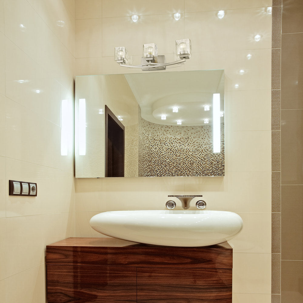 Zaid Bath Vanity Light in bathroom.