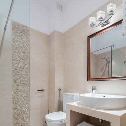 Zaid Bath Vanity Light in bathroom.