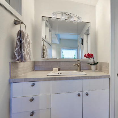 Zaid Bath Vanity Light in bathroom.