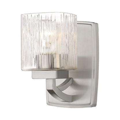 Zaid Bath Wall Light in Brushed Nickel.