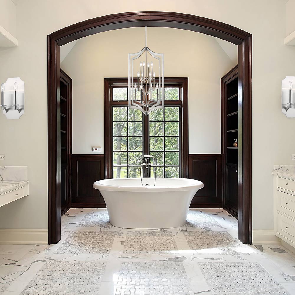 Zander Wall Light in bathroom.