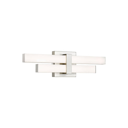 Zane LED Bath Vanity Light in Brushed Nickel (18-Inch).