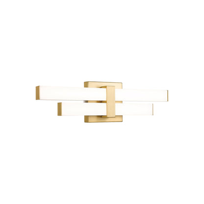 Zane LED Bath Vanity Light in Modern Gold (18-Inch).