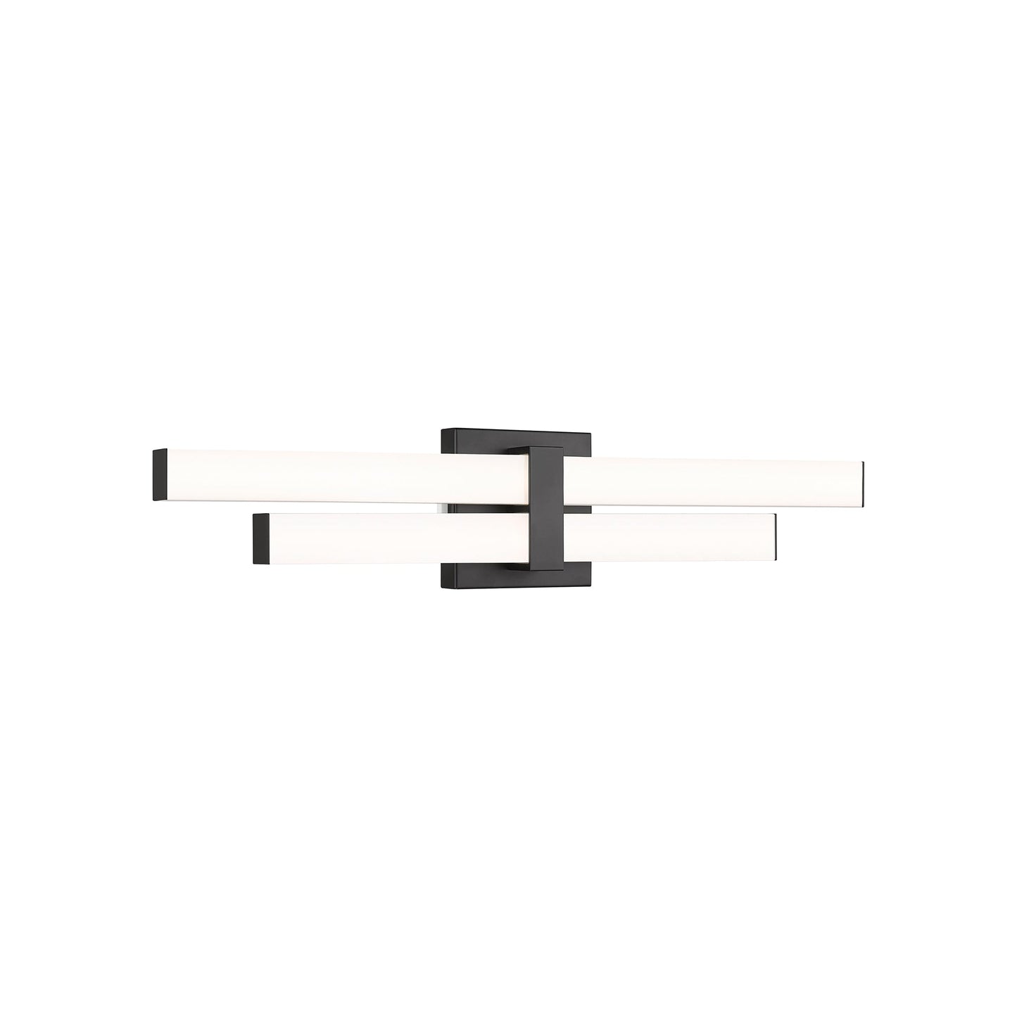 Zane LED Bath Vanity Light in Matte Black (25-Inch).