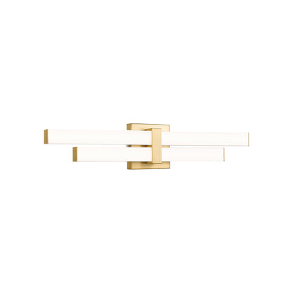 Zane LED Bath Vanity Light in Modern Gold (25-Inch).