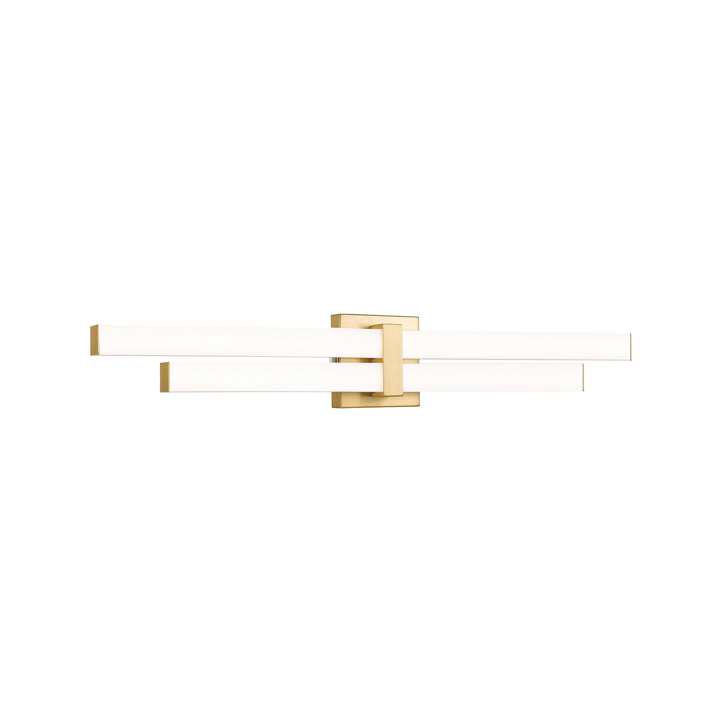 Zane LED Bath Vanity Light in Modern Gold (32-Inch).