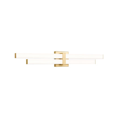 Zane LED Bath Vanity Light in Modern Gold (32-Inch).